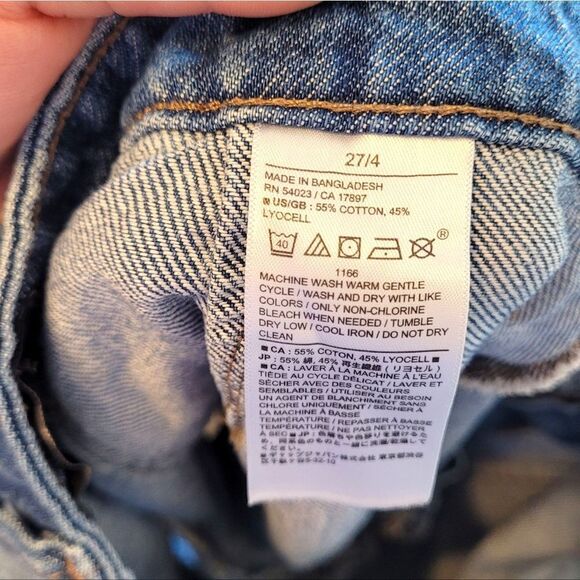 Banana Republic Women's Light Wash Blue Utility Pocket Shorts Size 4/27 - Picture 4 of 6